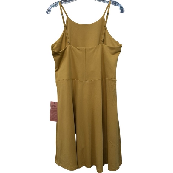 Girlfriend Collective Ochre Strappy Romper Dress w/ Built-In Shorts & Pockets M - Picture 2 of 8